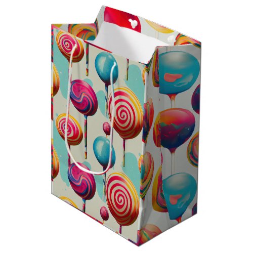 Fun Lollipops and Everything Candy Lane Collection Medium Gift Bag