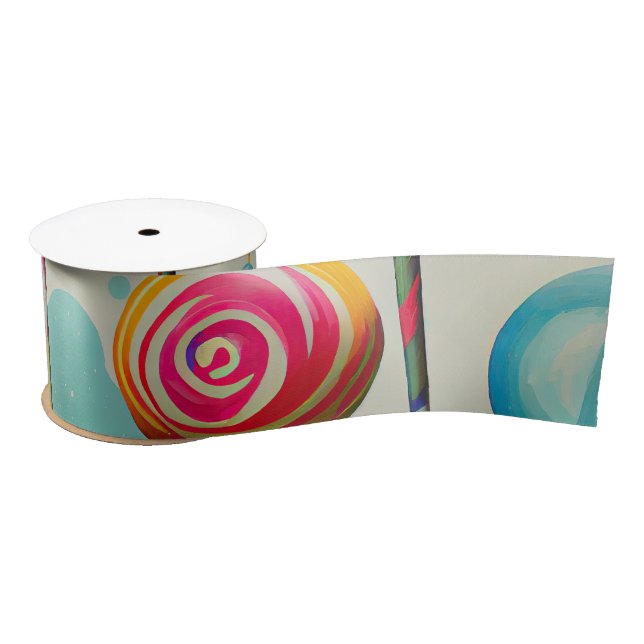 Fun Lollipops and Everything Candy Lane Collection Satin Ribbon (Spool)