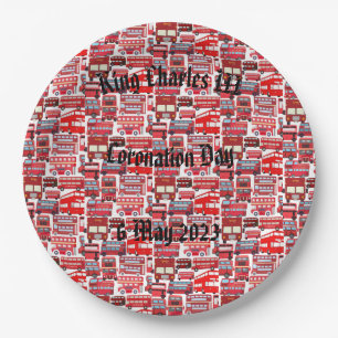 Fun London Buses - Coronation     Paper Plates
