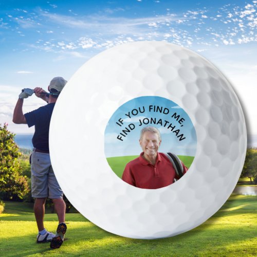 Fun Lost Ball His Photo Name Golf Ball