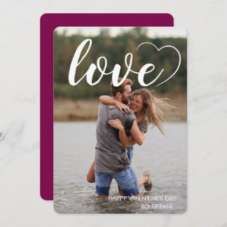 Fun Love Heart Photo Happy Valentine's Day Holiday Card