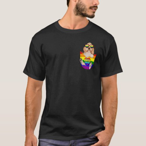 Fun Love Lgbt Gay Pride Month Lgbt Cocker Spanie D T_Shirt