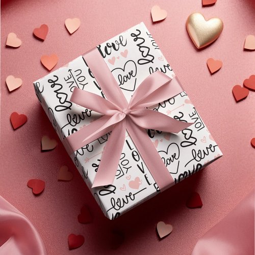 Fun Love Valentines Day Wrapping Paper Sheets