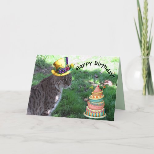 Fun Loving Bobcat _ Birthday Card