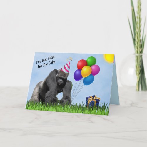 Fun Loving Gorilla Birthday Card