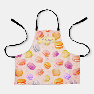 Fun Macaron Pattern apron Personalized