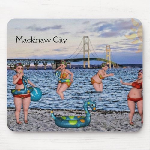 Fun Mackinaw City Bridge Mousepad