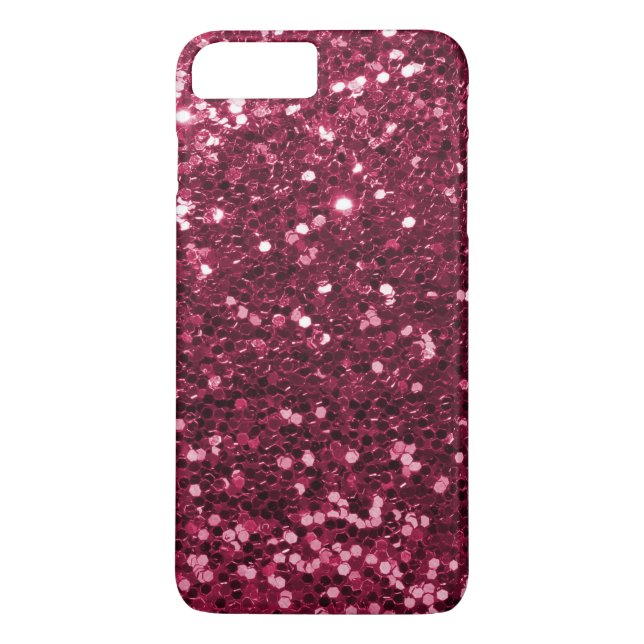 Fun Magenta Pink Faux Glitter Sparkle Print Case-Mate iPhone Case (Back)