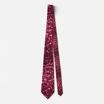 Fun Magenta Pink Faux Glitter Sparkle Print Tie by its_sparkle_motion at Zazzle