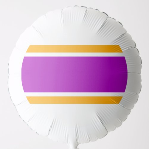 Fun Magenta Pink Yellow Stripes White Background Balloon