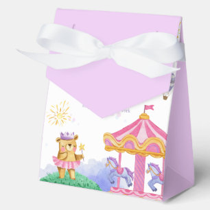 Fun Magical Hot Air Balloon Carousel Baby Shower Favor Boxes