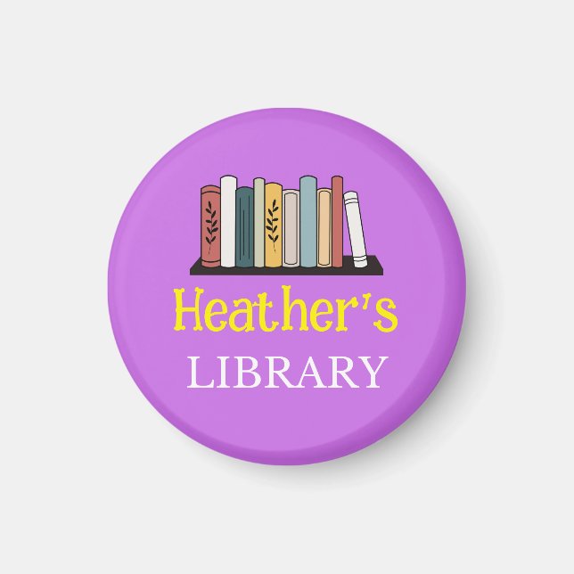 FUN! Magnet - Library -  Personalized - Add Name (Front)