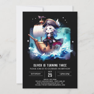 Fun Majestic Pirate Birthday Invitation