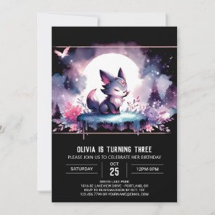 Fun Majestic Wolf Birthday Invitation