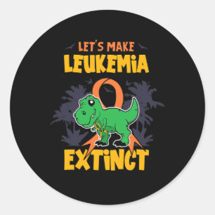 Fun Make Leukemia Extinct Design Classic Round Sticker
