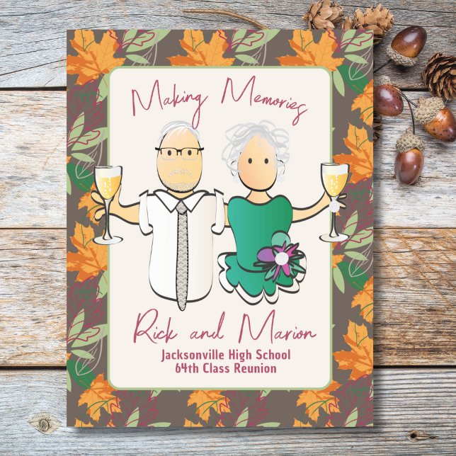 Fun Male Female Cartoon Fall Vacation Cruise Door Magnetic Dry Erase Sheet (Creator Uploaded)