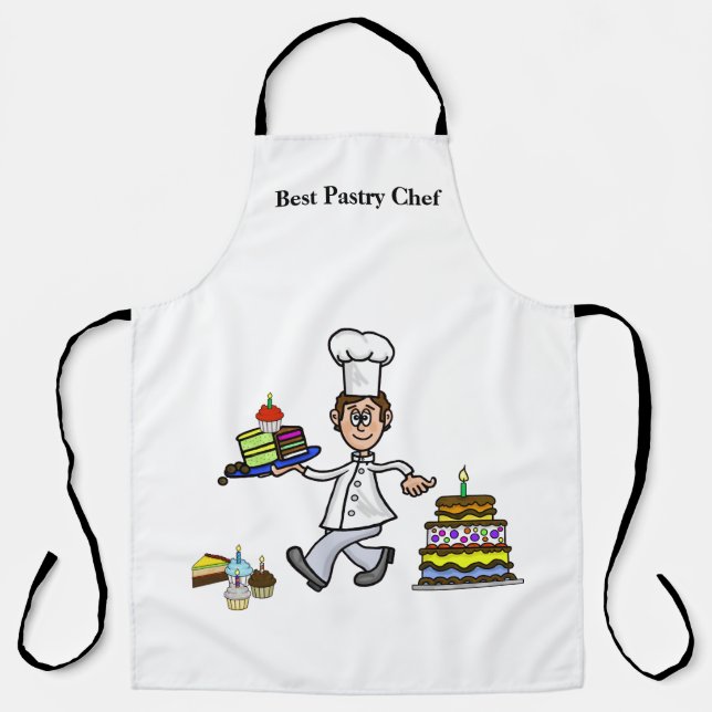 Fun Male Pastry Chef Apron (Front)
