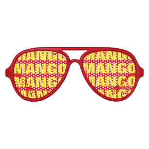 Fun mango fruit obsession party shades sunglasses