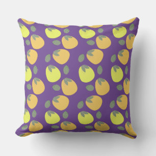 Fun Mango Orange Yellow Fruit Throw Pillow