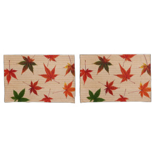 FUN Maple Leaves on Cardboard Box  Pillow Case