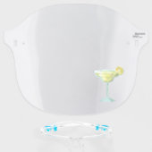Fun Margarita Cocktail Tropical Drinks Face Shield (Front w/Glasses)