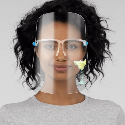 Fun Margarita Cocktail Tropical Drinks Face Shield (Insitu)