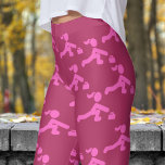 Fun Maroon Red and Pink Womens Curling Pattern Leggings<br><div class="desc">Chic and Comfy Leggings for Every Curler! Step up your Curling wardrobe with these vibrant leggings! Designed to keep you comfy while offering stylish flair, these leggings are perfect for warming up, cooling down, or unwinding after a match. Look fantastic, feel great, and enjoy the perfect blend of fashion and...</div>