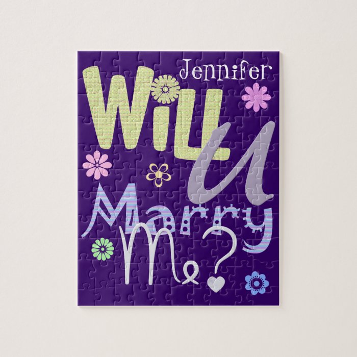 Fun Marriage Proposal Puzzle