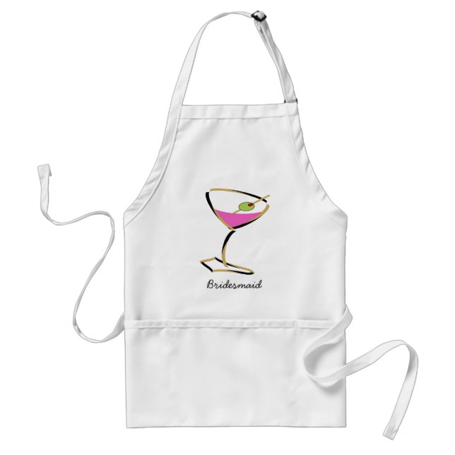 fun martini gold adult apron (Front)