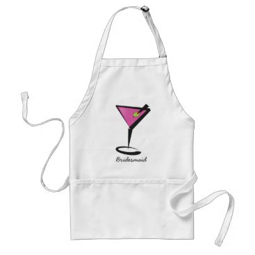 fun martini hot pink adult apron