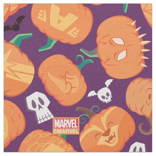 Fun Marvel Jack_o_Lantern Pattern Fabric