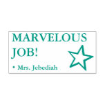 [ Thumbnail: Fun "Marvelous Job!" Grading Rubber Stamp ]