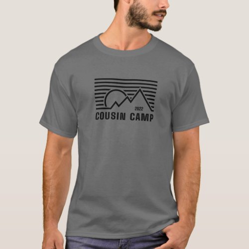 Fun Matching Cousin Camp 2022 Mountain Camping Art T_Shirt