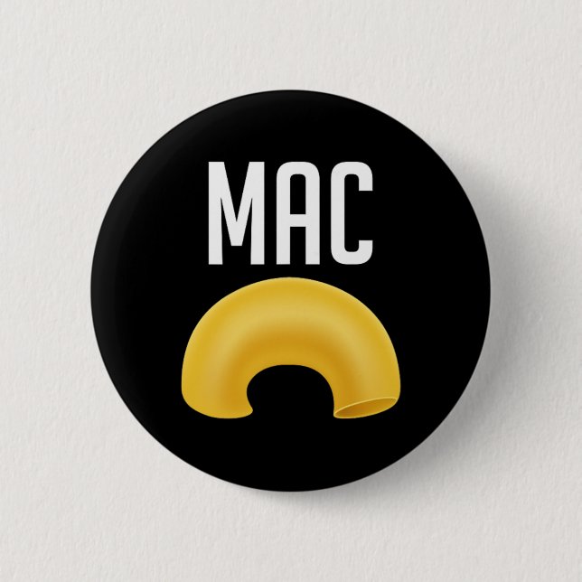 Fun Matching Macaroni And Cheese Halloween Costume Button (Front)