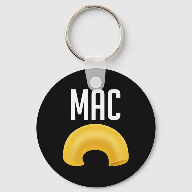 Fun Matching Macaroni And Cheese Halloween Costume Keychain (Front)