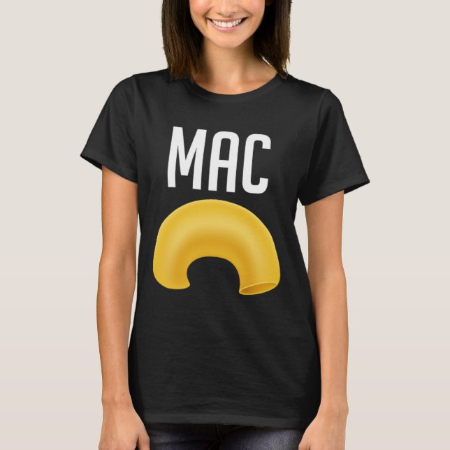 Fun Matching Macaroni And Cheese Halloween Costume T-Shirt (Front)