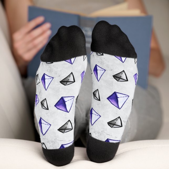 Fun Math Geometry Geek Pyramid Socks (Bottom)