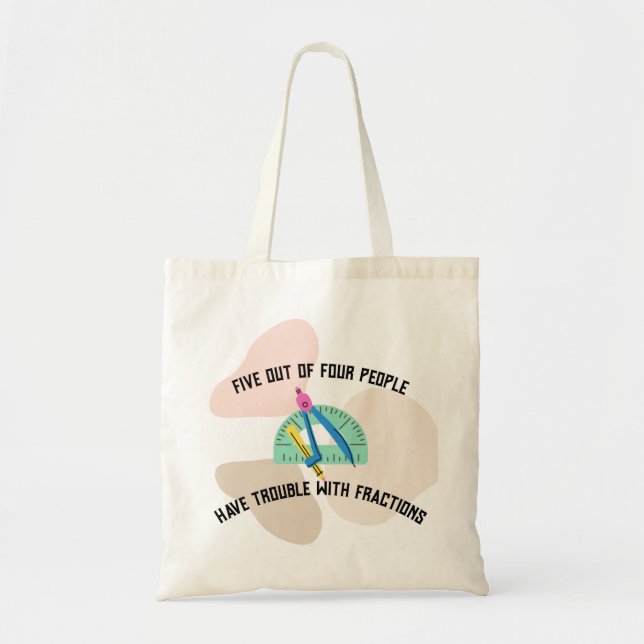 Fun Math Teacher Canvas Tote Gift (Front)