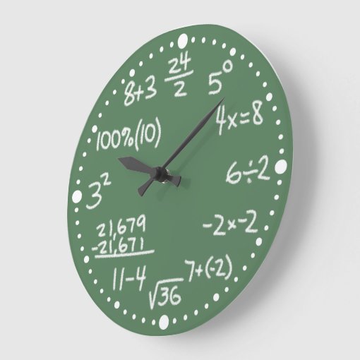 fun-mathematical-equations-custom-maths-wall-clock-zazzle