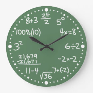 Fun Mathematical Equations Custom Maths Wall Clock