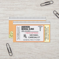 Fun Memorable Prescription Medical  Business Card