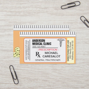 Fun Memorable Prescription Medical Business Card