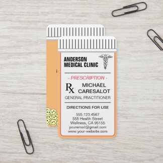 Fun Memorable Prescription Medical Business Card