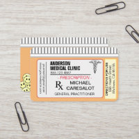 Fun Memorable Prescription Medical  Business Card