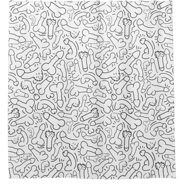 fun men gift shower curtain (Front)