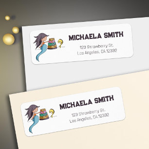 Fun Mermaid Birthday Return Address Label
