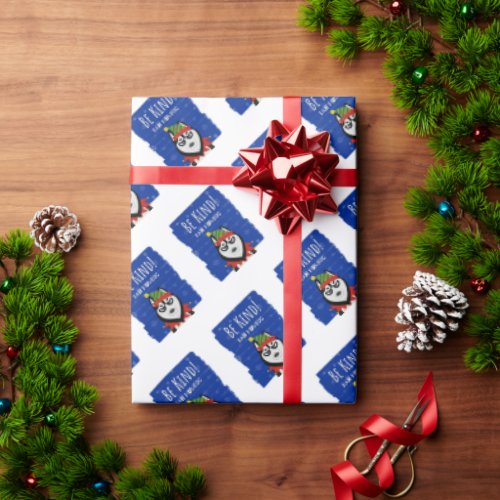 Fun Merry Christmas Bah Humbug Be Kind Cute  Wrapping Paper