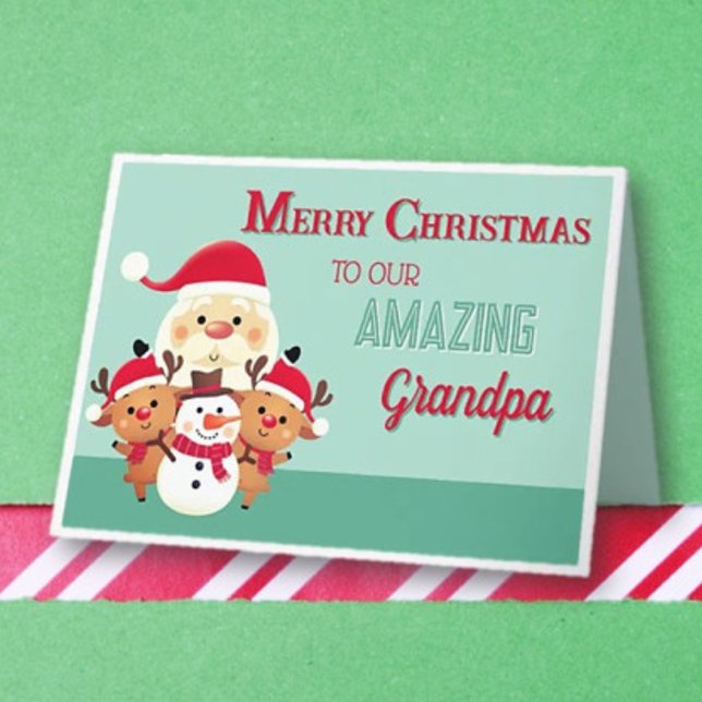 Fun! Merry Christmas Grandpa  Card (Creator Uploaded)