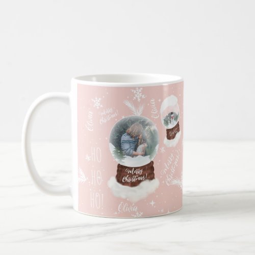 Fun merry Christmas illustration photo snowglobe Coffee Mug