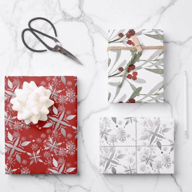 Fun Merry Christmas Joy Holiday Wrapping Paper Sheets (Front)